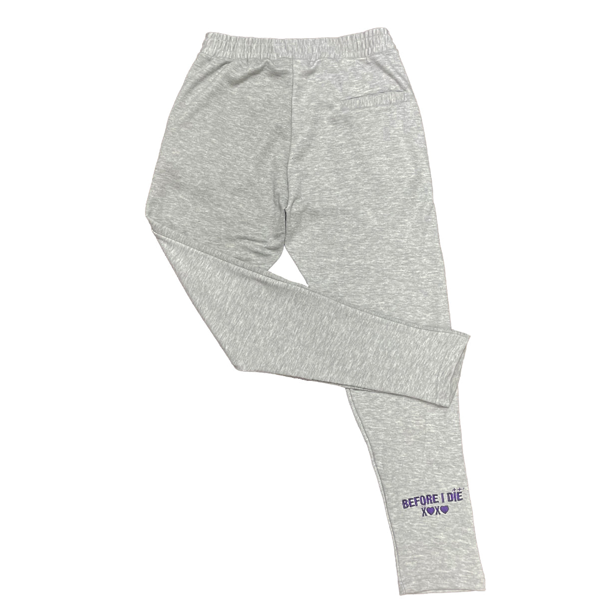 PURPLE BEJEWELED LOGO SWEATS image 1