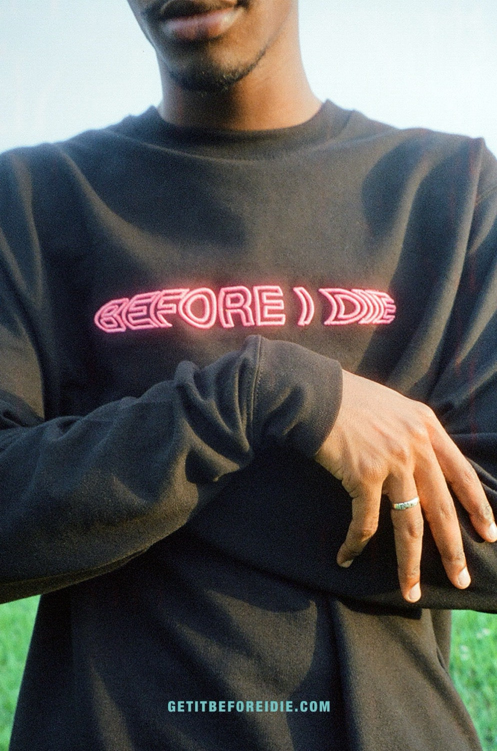 PINK LOGO CREWNECK image 1