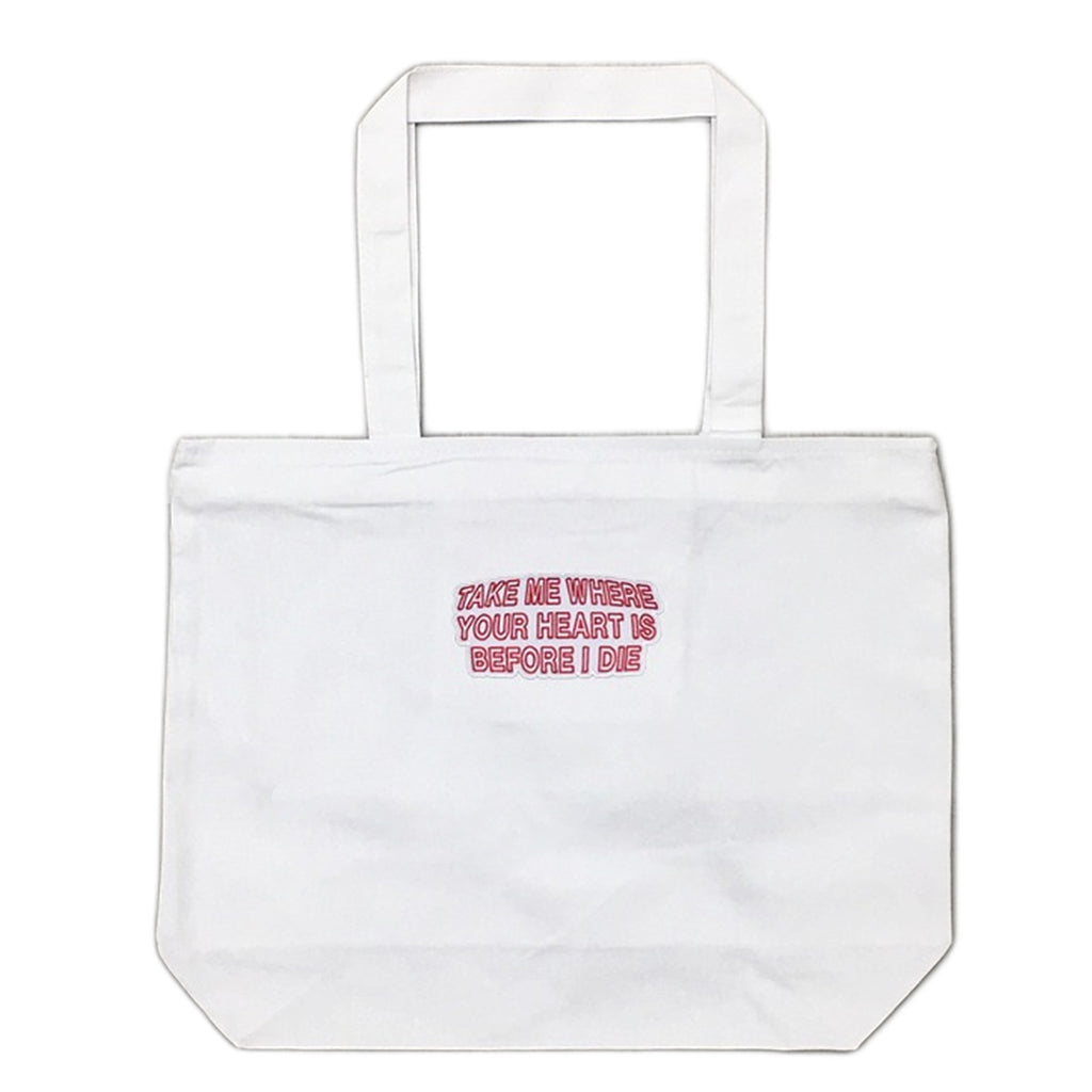 "T.M.W.Y.H.I" ZIPPERED TOTE image 0