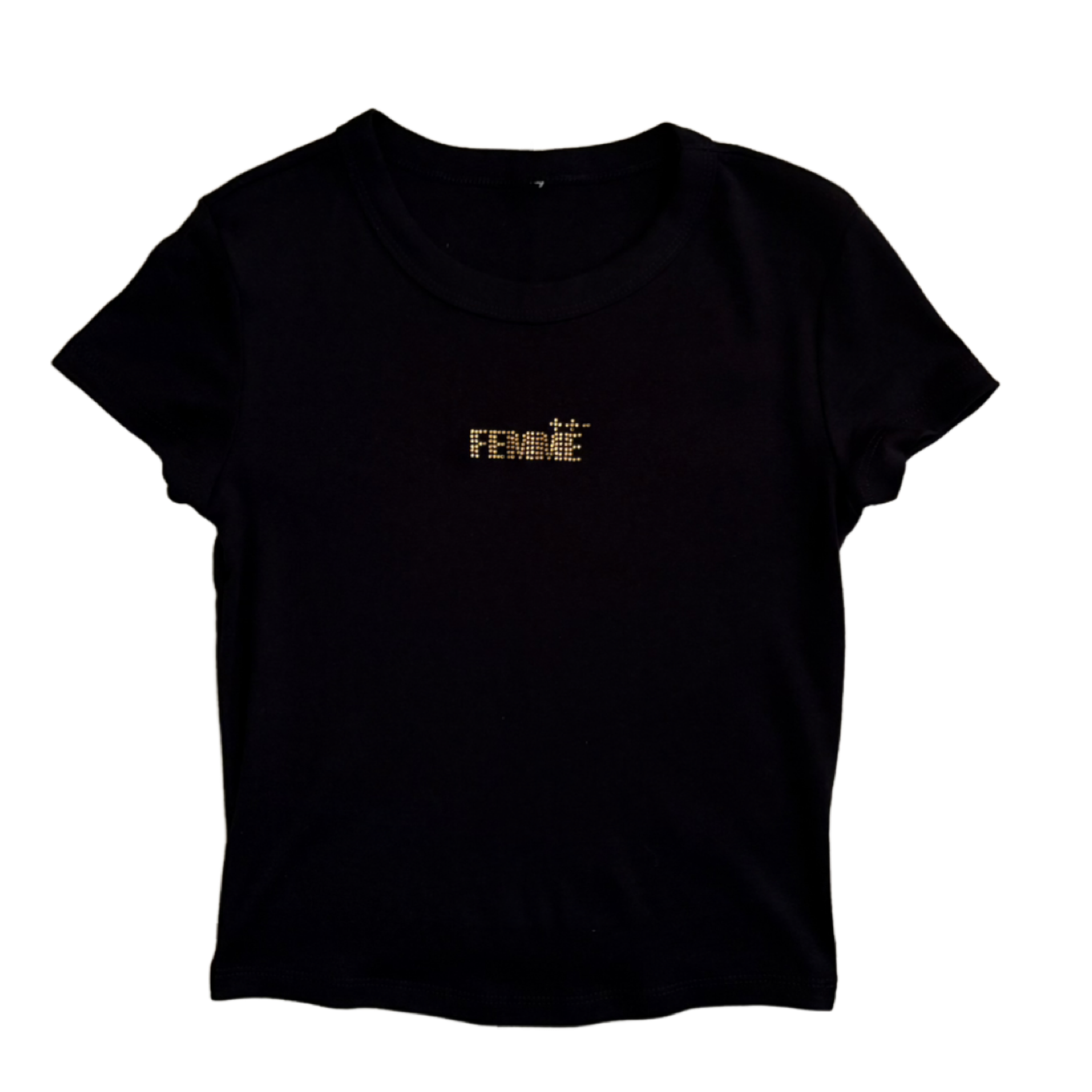 Black Crystal Baby Tee image 0