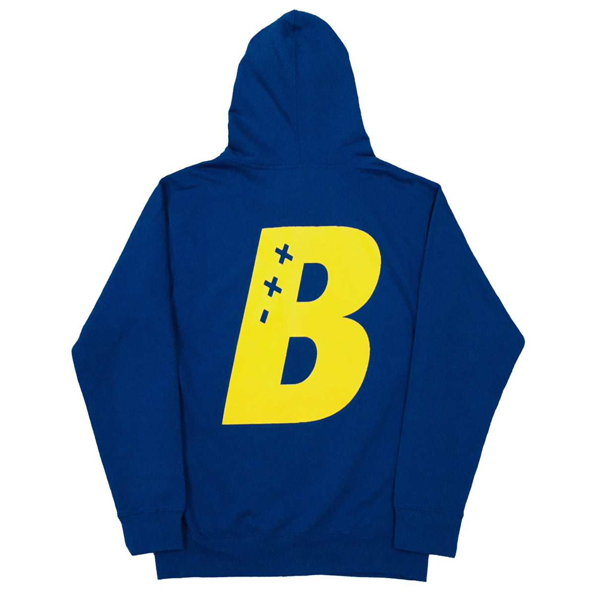 YELLOW ON BLUE "B" LOGO HOODIE image 1