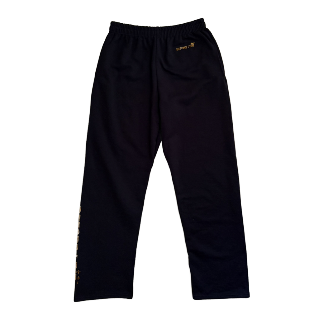 Black Crystal Sweatpants image 0
