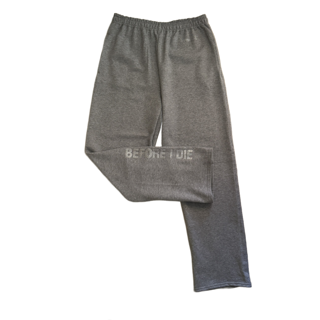 Grey Crystal Sweatpants image 1