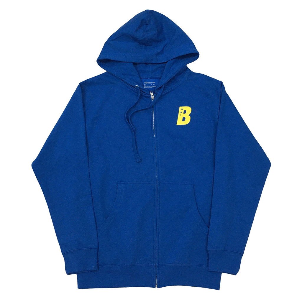 YELLOW ON BLUE "B" LOGO HOODIE image 0