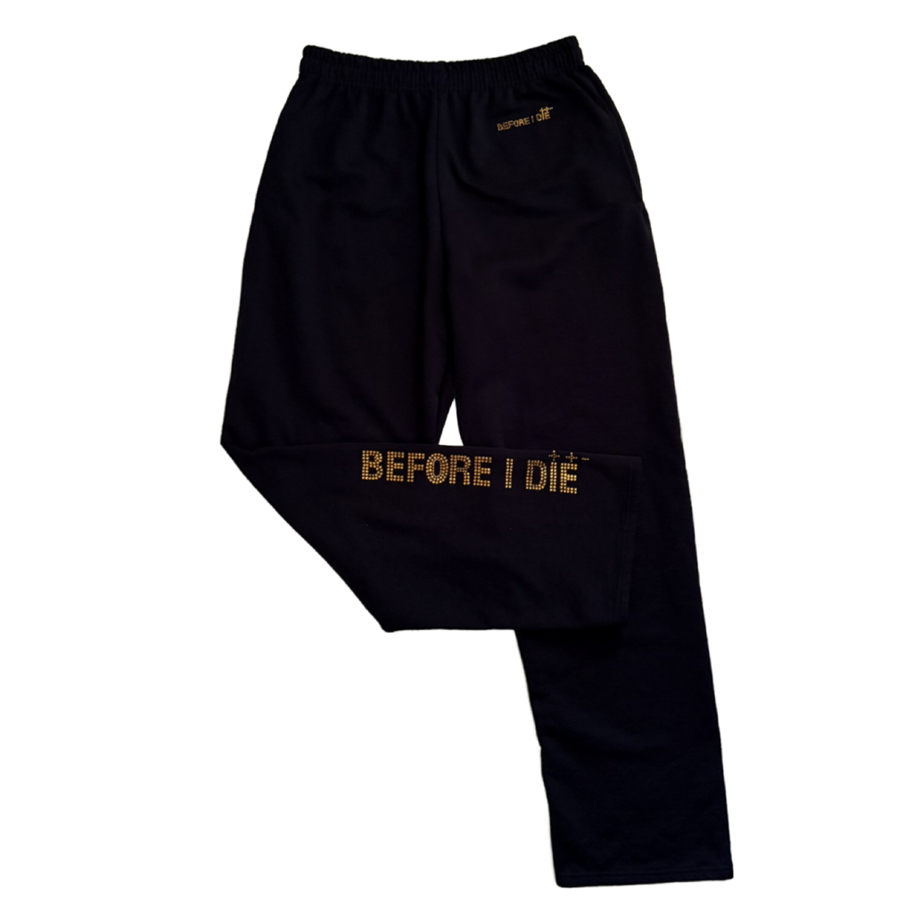 Black Crystal Sweatpants image 1