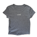 Grey Crystal Baby Tee image 0