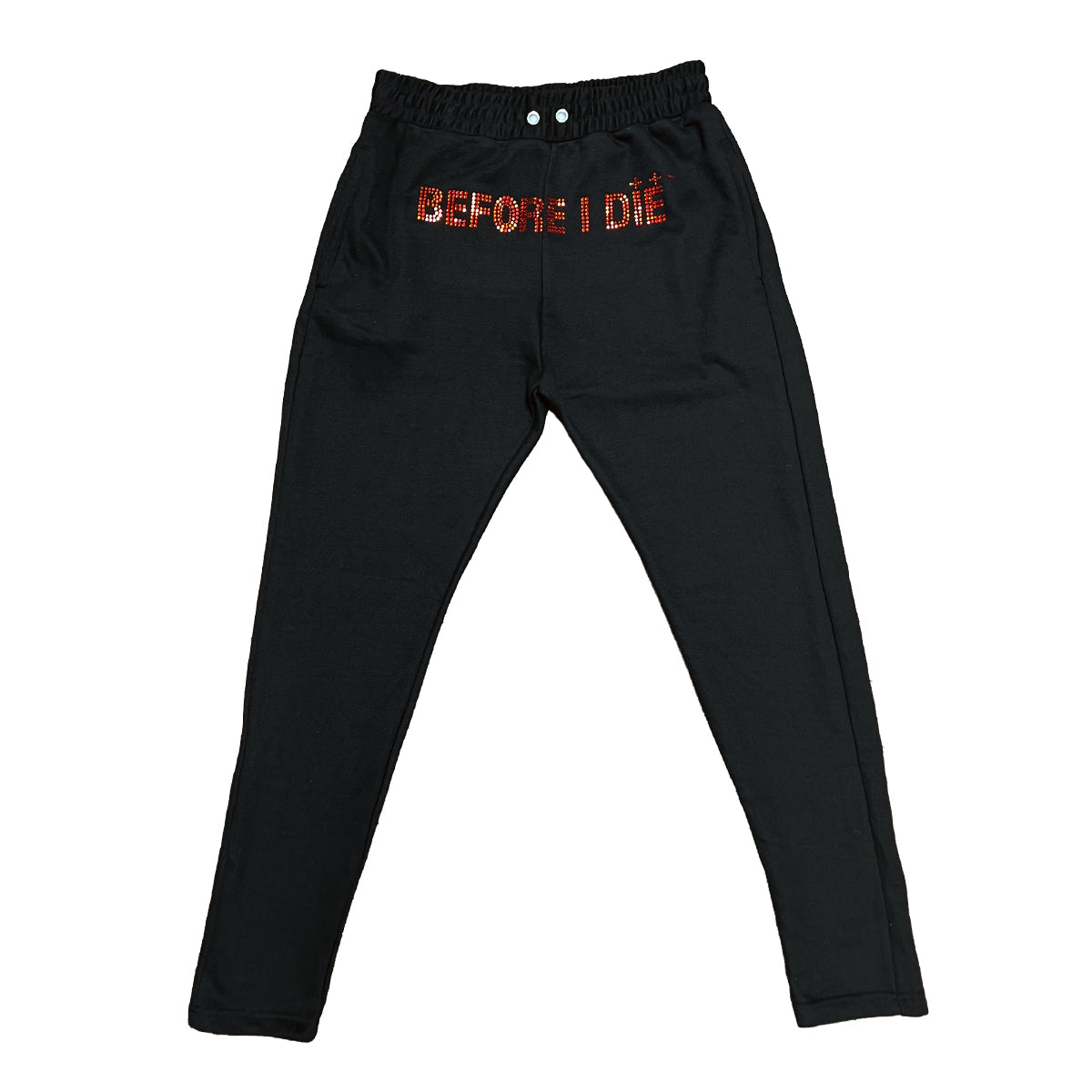 RED BEJEWELED LOGO SWEATS image 0