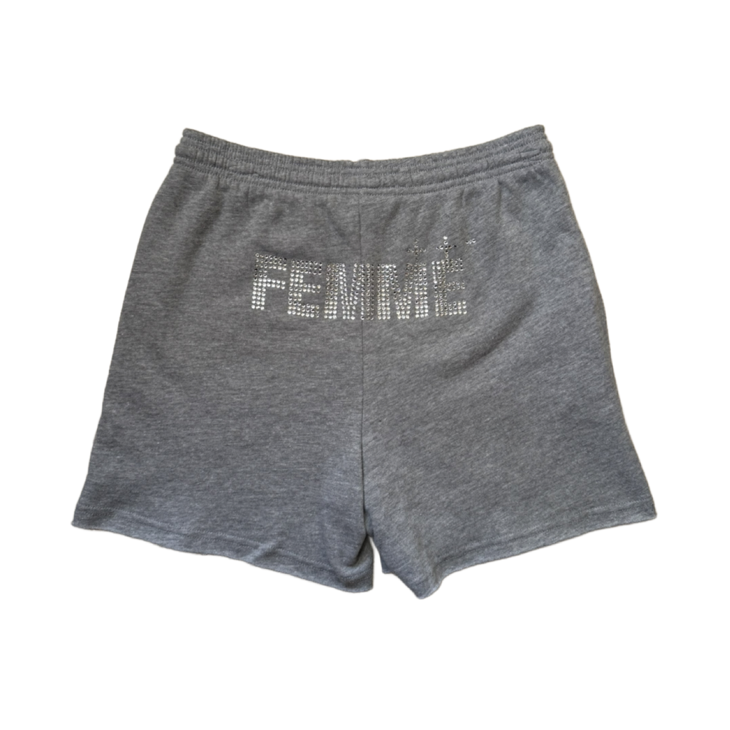 Grey Crystal Shorts image 1